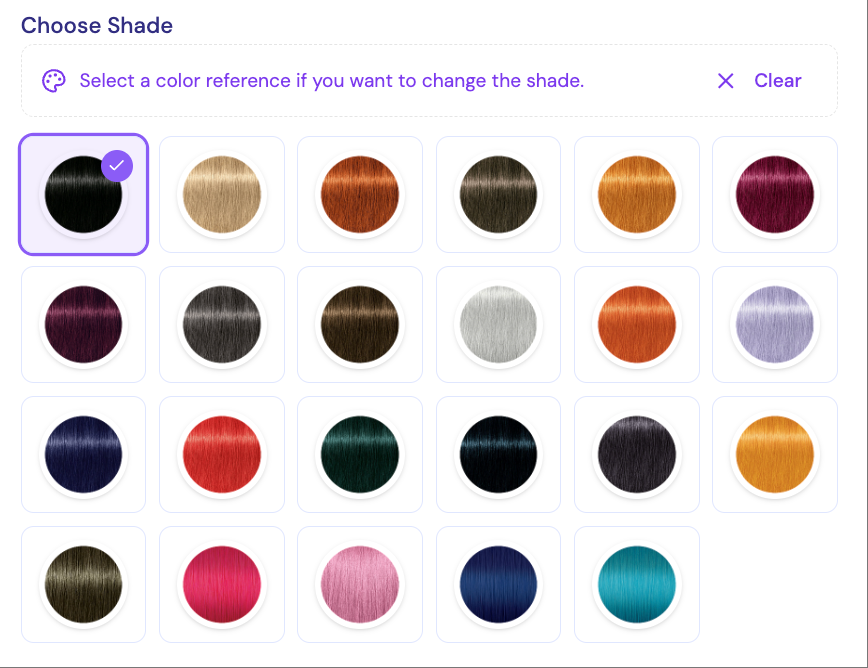 Collage of diverse hair color choices showing warm, cool, and neutral directions